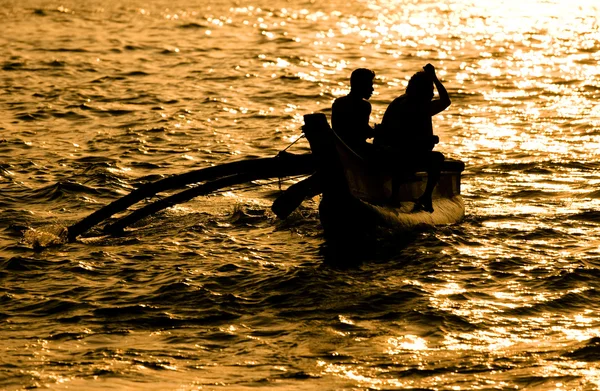 Boat at dusk — Stock Photo, Image