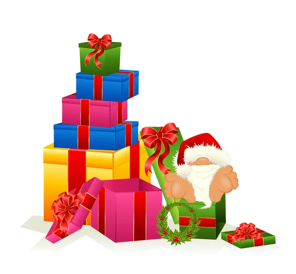 Pequeno Papai Noel agradável —  Vetores de Stock