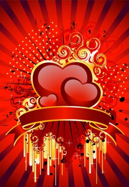 Beautiful red heart clipart