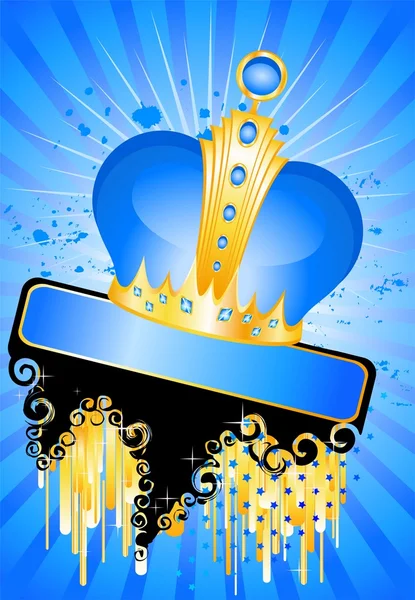 Belle couronne en or — Image vectorielle