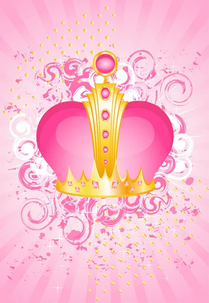 Belle couronne en or — Image vectorielle