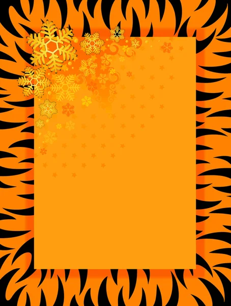 Frame in style of tiger — Stock Vector