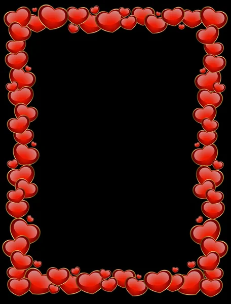 Beaux cœurs rouges — Image vectorielle