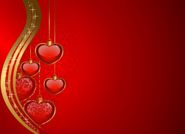 Beautiful red hearts clipart