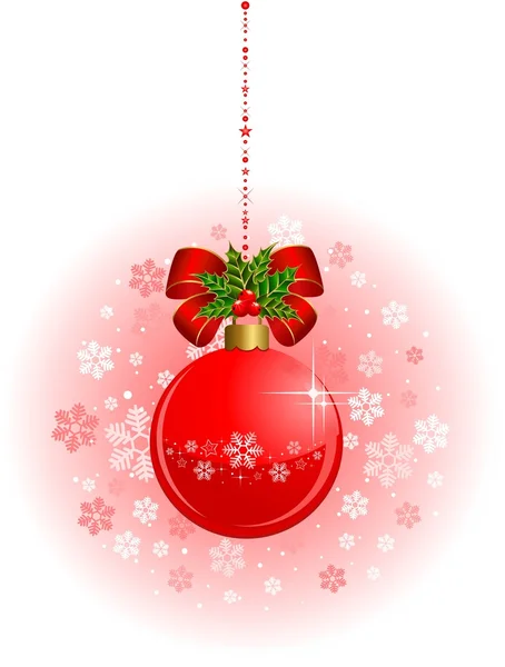 赤いクリスマス ボール — ストックベクタ