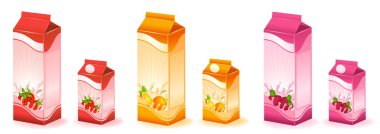 Design of packing milky products clipart