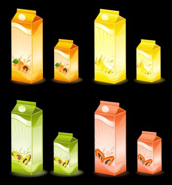 Design of packing milky products clipart