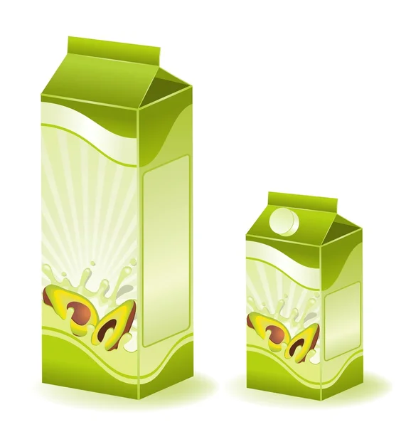 Projeto de embalagem de produtos lácteos —  Vetores de Stock