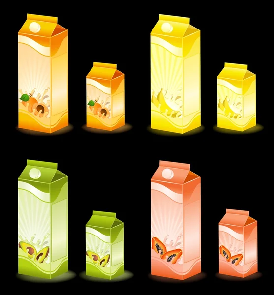 Gestaltung der Verpackung von Milchprodukten — Stockvektor