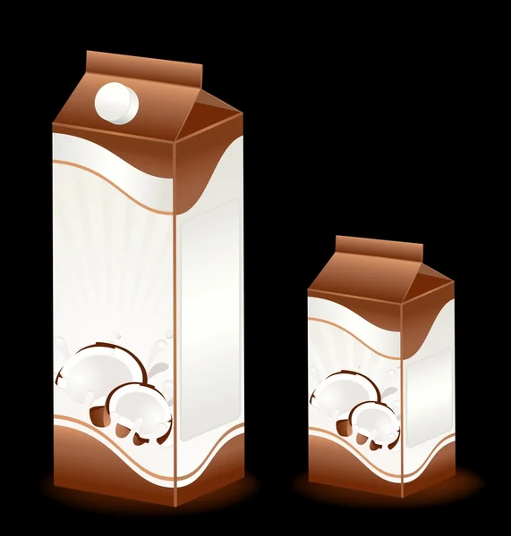 Diseño de productos lácteos de embalaje — Archivo Imágenes Vectoriales