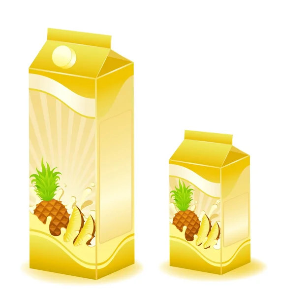 Maitotuotteiden pakkaussuunnittelu — vektorikuva