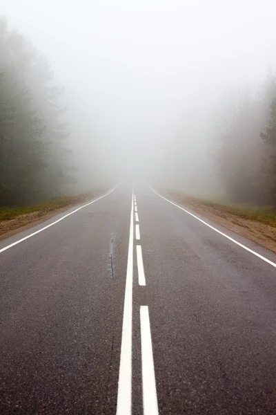 Fog on the road — Stock Photo, Image