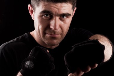 bir boks adam portresi