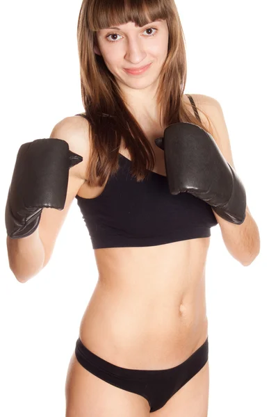 stock image The body of young healthy boxing girl