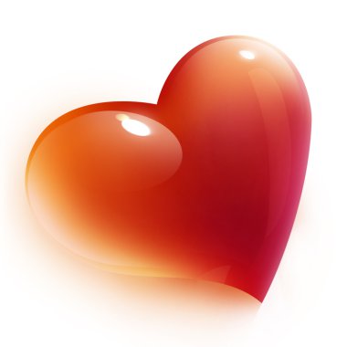 Red heart icon clipart