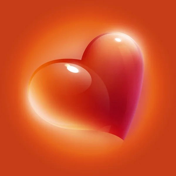 Ikona czerwonym sercem na Walentynki — Zdjęcie stockowe
