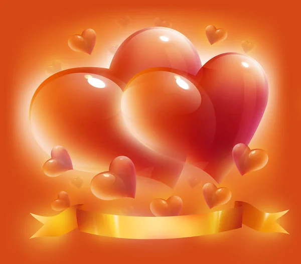 Valentinskarte mit Herz — Stockfoto