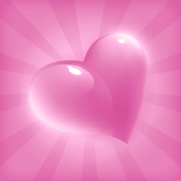 バレンタインの日にピンクのカード — ストック写真