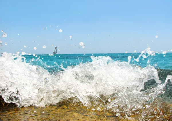 stock image Sea view, water splash