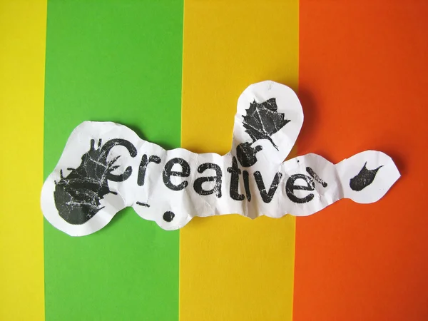 Kreatív szó vágott papír — Stock Fotó