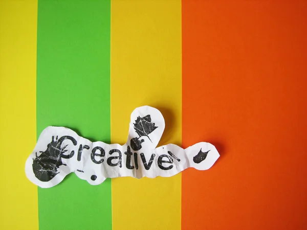 Creatieve woord snijden van papier — Stockfoto