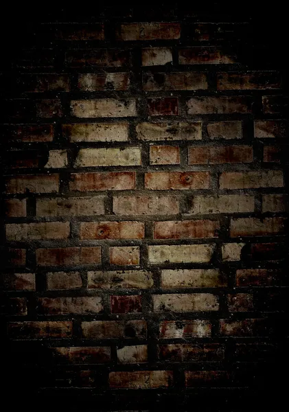 Гранж-кирпичная стена — стоковое фото