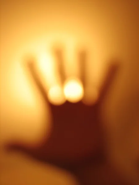 Mistério desfocado mão humana — Fotografia de Stock