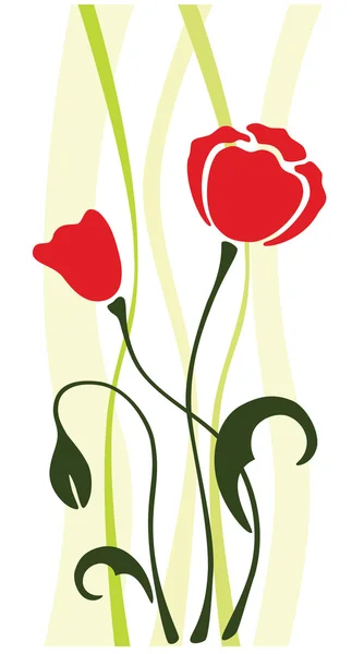 Λουλούδι παπαρούνας διάνυσμα — Διανυσματικό Αρχείο