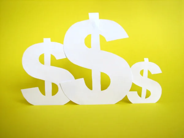 Us dollar sign cut from paper — Stock Photo, Image