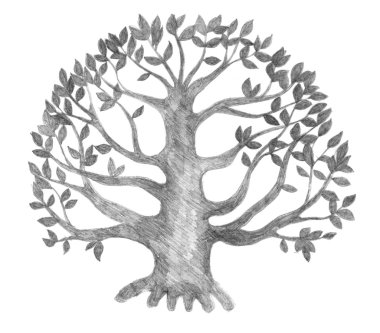 Tree of life, sketch clipart