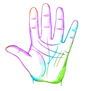 Palmistry, fortune telling clipart