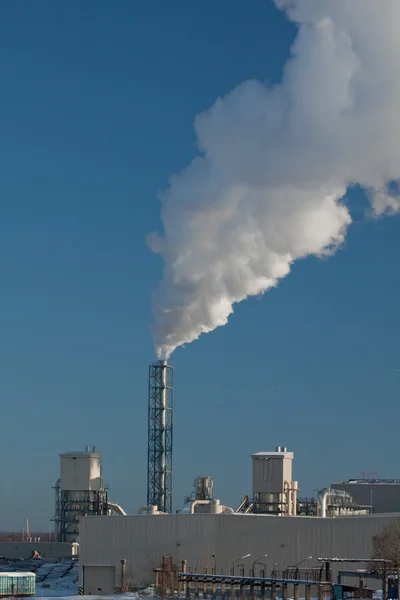 stock image Smoke rising from factory