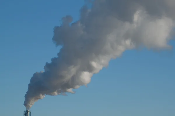 stock image Smoke rising from factory