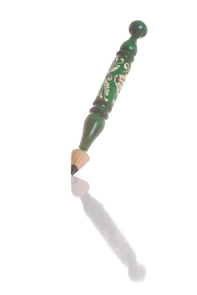 격리 된 흰 뒷면에 장식 연필 — 스톡 사진