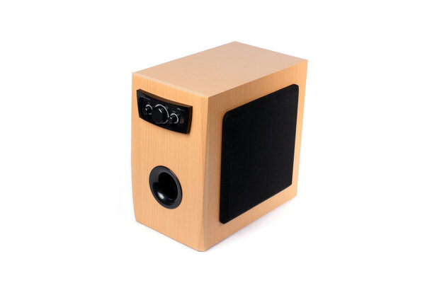 Subwoofer with wooden housing