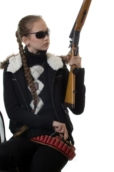 Dziewczyna broni — Zdjęcie stockowe