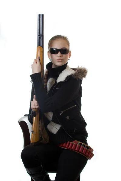 Κορίτσι όπλων — Φωτογραφία Αρχείου