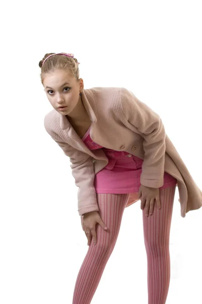Girl in the pink — Stock Photo, Image
