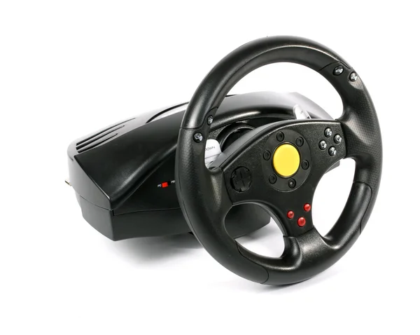 Of computer steering wheel — Stock Photo, Image