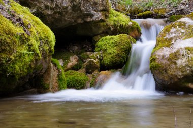 Forest waterfall clipart