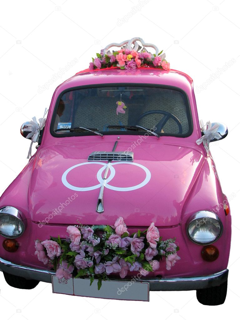 Pink Wedding Car Stock Photo C Azgek1978 1671690