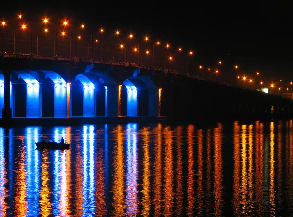 Night bridge — Stock Photo, Image