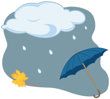 Rainy autumn clipart