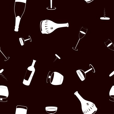 Seamless drinks background clipart