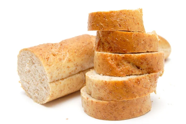 Gesneden lange brood met zemelen — Stockfoto