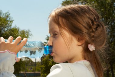 Drinking a water clipart