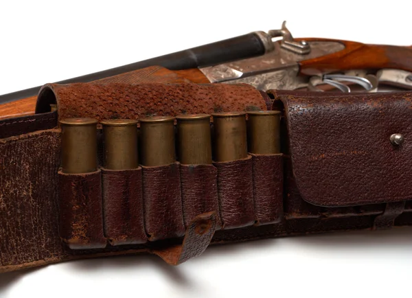 Cintura di caccia e fucile — Foto Stock