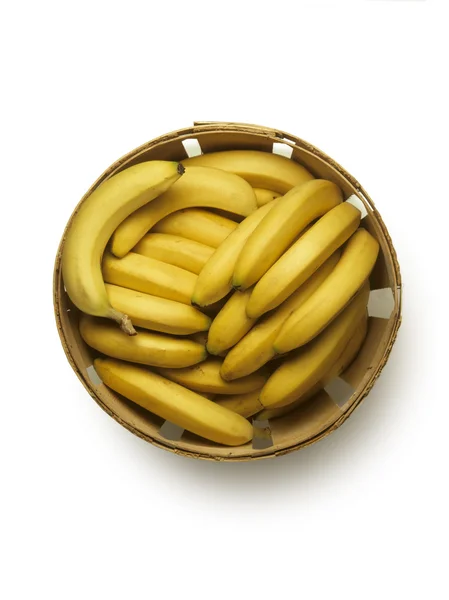 每蒲式耳篮子里的香蕉 — 图库照片