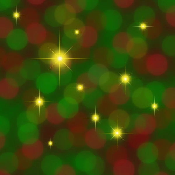 Red green background with gold stars — Stock Photo, Image