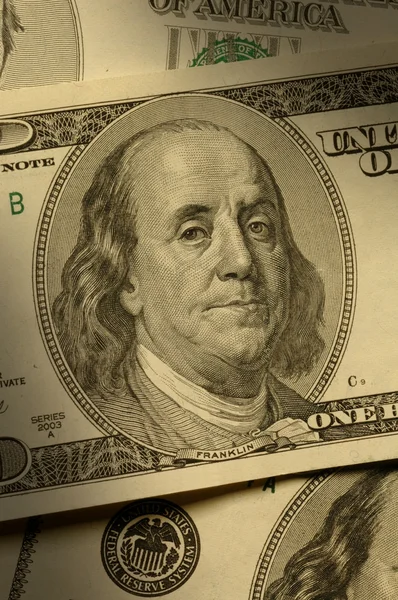 Benjamin Franklin on the $100 bill — Stock Photo, Image